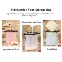 Reusable Silicone Food Bag – Leakproof, Flat Bottom, BPA-Free, Microwave & Dishwasher Safe
