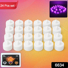 Flameless LED Tealights, Smokeless Plastic Decorative Candles - Led Tea Light Candle For Home Decoration (Pack Of 24)
