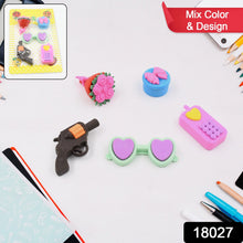 Fancy Colorful Eraser Set for Kids’ Parties & School (1 Set, Mixed Design)