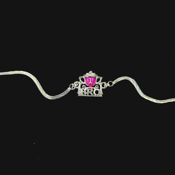 Trophy-Themed Silver Colored ‘BRO’ Rakhi