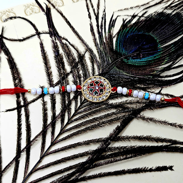 Stylish Rakhi with Designer Stone Embellishments