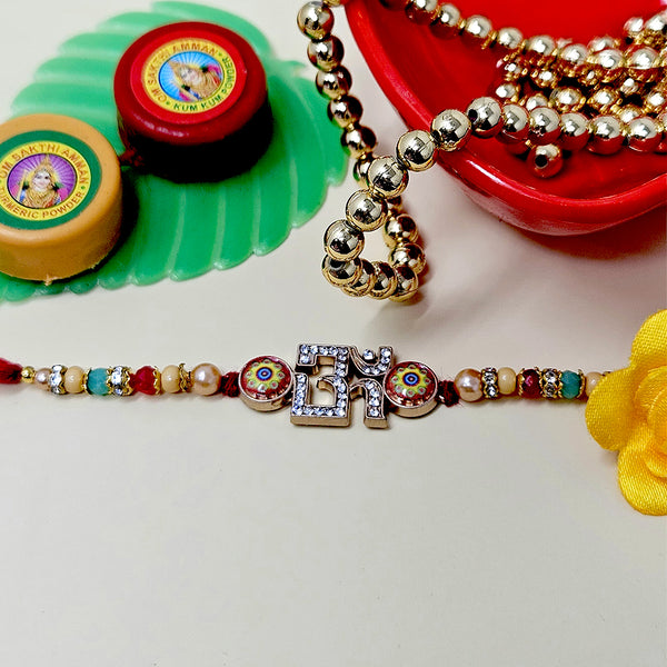 Decorative OM Rakhi with Beats-Inspired Design