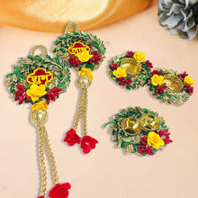 Decorative Handmade Festive Combo Set – Shubh Labh Wall Hanging with Roli Plate & Diya Holder | Perfect for Diwali, Home & Office Décor, Gifts & Temple Decoration
