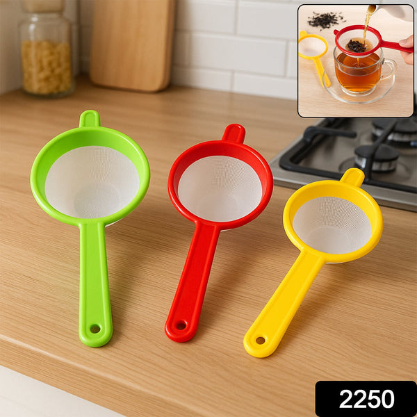 Plastic Multipurpose Tea and Coffee Strainer (Pack of 3)